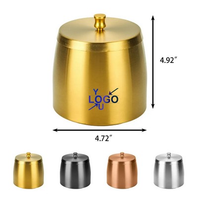Lid Covered Stainless Steel Ashtray