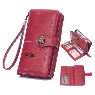 Large Capacity Leather Wallet