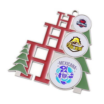 Tree Shaped Christmas Metal Hanging Ornament