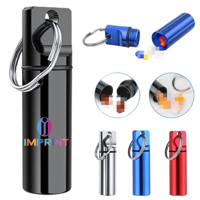 Aluminum Alloy Micro Keychain Pill Holder