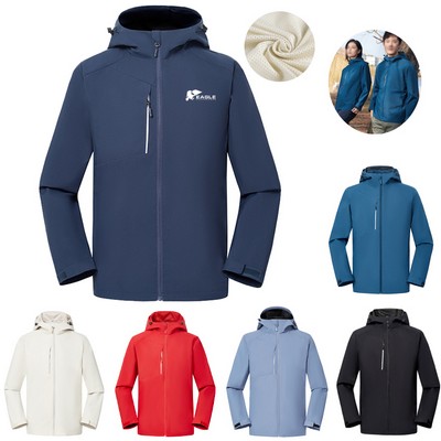 Thin Polyester Men's Oversized Windbreaker for Winter Hiking and Outdoor Activities