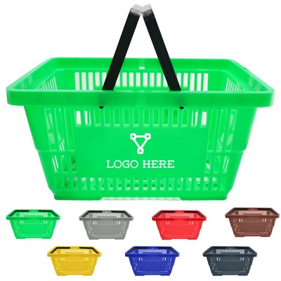 Plastic Shopping Basket with Handles