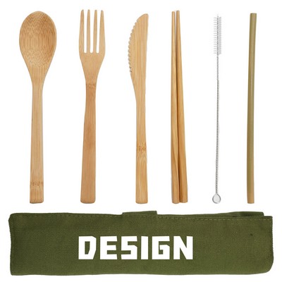 Reusable Bamboo Tableware 6-Piece Sets