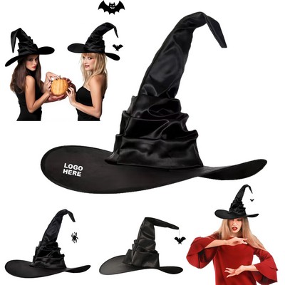 Custom Logo Halloween Costume Witch Hat for Cosplay or Party