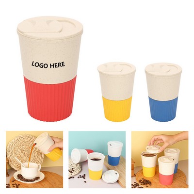 Eco-Friendly Slide-Lid Wheat Straw Cup