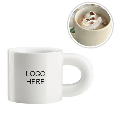 10.48 oz. Custom Logo Chubby Cup Ceramic Mug
