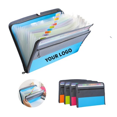 A4 Accordion Expanding File Folder With Multiple Pockets
