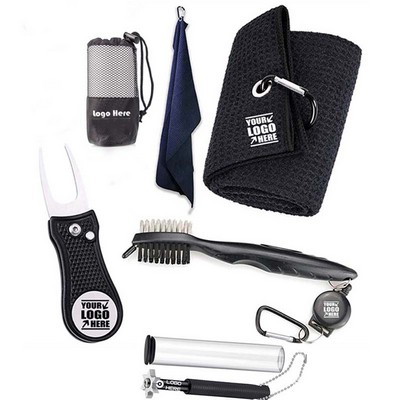 Compact Golf Accessory Set With Microfiber Towel