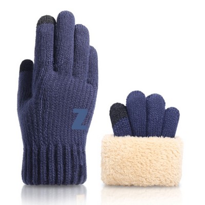 Thick Adult Gloves with 2 Finger Touch