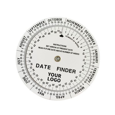 PVC Pregnancy Due Date Wheel 4.25" Diameter