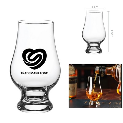 6.4 Oz. Clear Glass Tasting Cup Curved Design