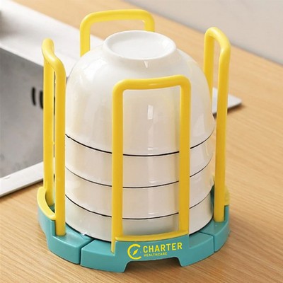 Compact Collapsible Dish Rack With Adjustable Size