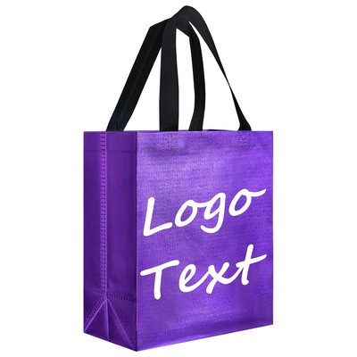 Gift Bags Shopping Glossy Reusable Grocery Tote with Handles 7.88" L x 3.94" W x 9.85" H