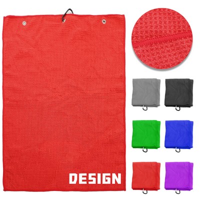 Microfiber Waffle Golf Towel