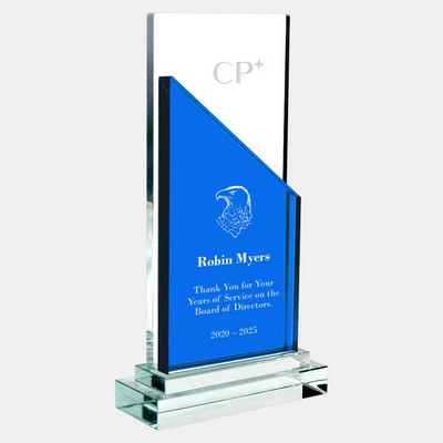 Blue Sail Award with Clear Base