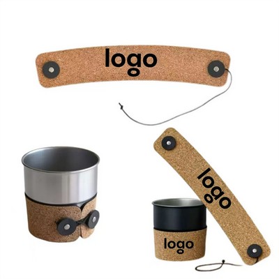 Adjustable Leather Coffee Cup Sleeve