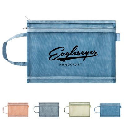A4 Nylon Mesh Document Bag