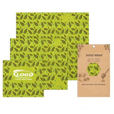 3pcs Eco Friendly Reusable Beeswax Food Wraps