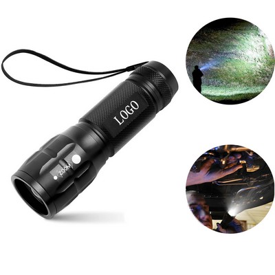High Lumen Waterproof Adjustable Focus LED Flashlight