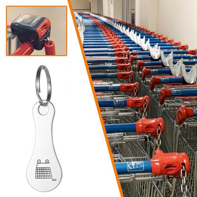 Stainless Steel Shopping Trolley Tokens Keychain