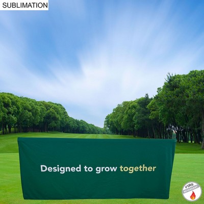 Outdoor Use Sublimated PREMIUM Box Style Fitted Table Cloth for 6' Table, 4 sided, Closed Back