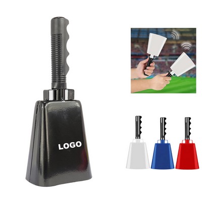 Metal Noise Maker Cowbell with Handle
