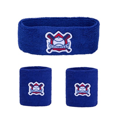 Three-Piece Sport Headband And Wristband Set