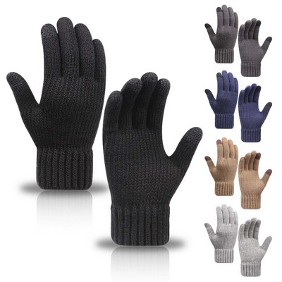 Thick Knitted Warm Winter Touch Screen Gloves