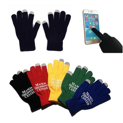 Thick Knitted Warm Touch Screen Gloves