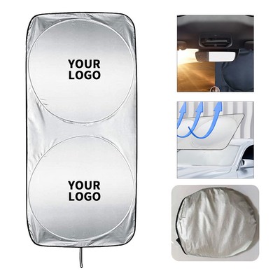 Folding Car Front Windshield Sunshade With UV Reflective Material