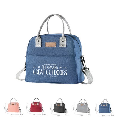 Fashionable Oxford Cloth Insulated Lunch Tote Bag