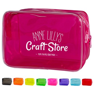 Clear PVC Travel Quart Toiletry Bag