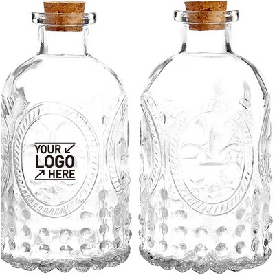 Vintage Embossed Clear Glass Diffuser Bottle