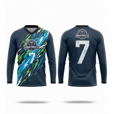 Sublimation Long Sleeve Soccer Jersey - 180G Spandex