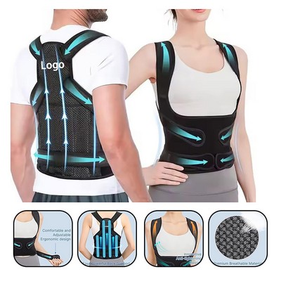 Magic Sticker Adjustable Breathable Back Brace Posture Corrector