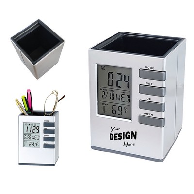 Electronic Perpetual Calendar Pen Holder