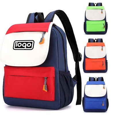 Nylon Children Multicolored School Backpack