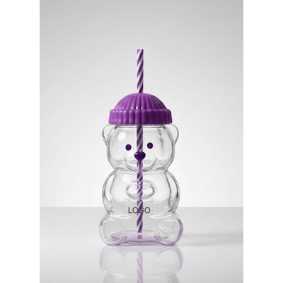 20 Oz. Bear Cup Large Glass Bear Shaped Drink Cups