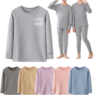 Kids' Thermal Underwear Set With Moisture-Wicking Comfort