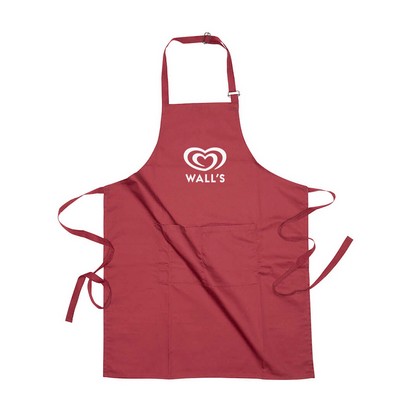 6 oz Polyester Twill Full-Length Apron with Adjustable Neck