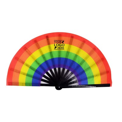 Rainbow Pride Hand Fan