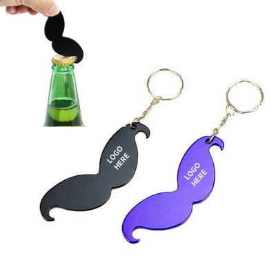 Stylish Moustache Keyring Bottle Opener