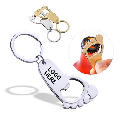 Footprint Bottle Opener Keyring