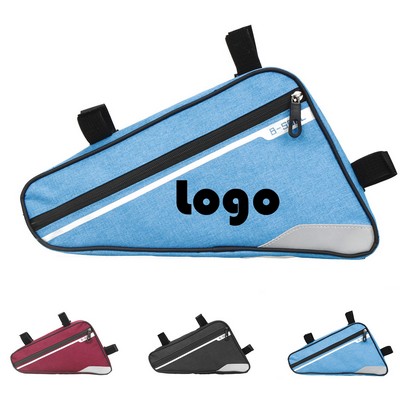 Custom-Made Waterproof Oxford Bicycle Front Rack Bag with Reflective Edge