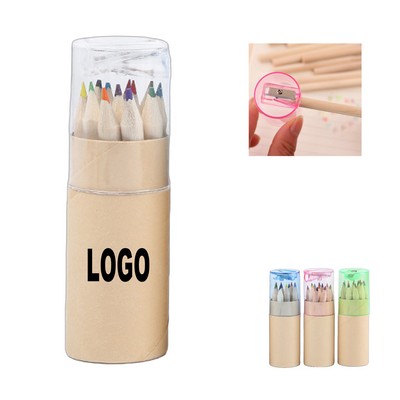 12-Color Colored Pencil Set with Sharpener
