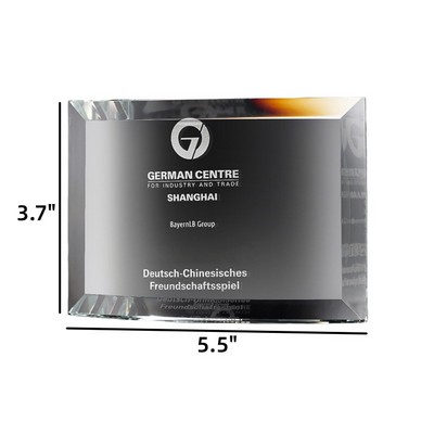 Custom Curved Crystal Trophy