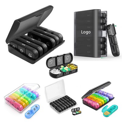 Portable Travel Weekly Pill Organizer 3 Times a Day