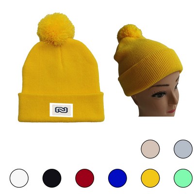 Beanie Hat with Pom