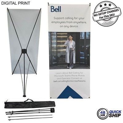 48Hr Quick Ship - Tripod Banner with Graphics, 32x72, and Bag. NO SETUP CHARGE