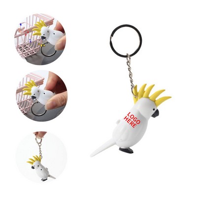 LED Sound Cockatoo Keychain